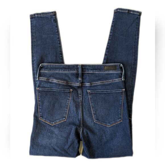 Abercrombie & Fitch Simone High Rise Super Skinny distressed dark jeans 2/26 - Picture 3 of 9